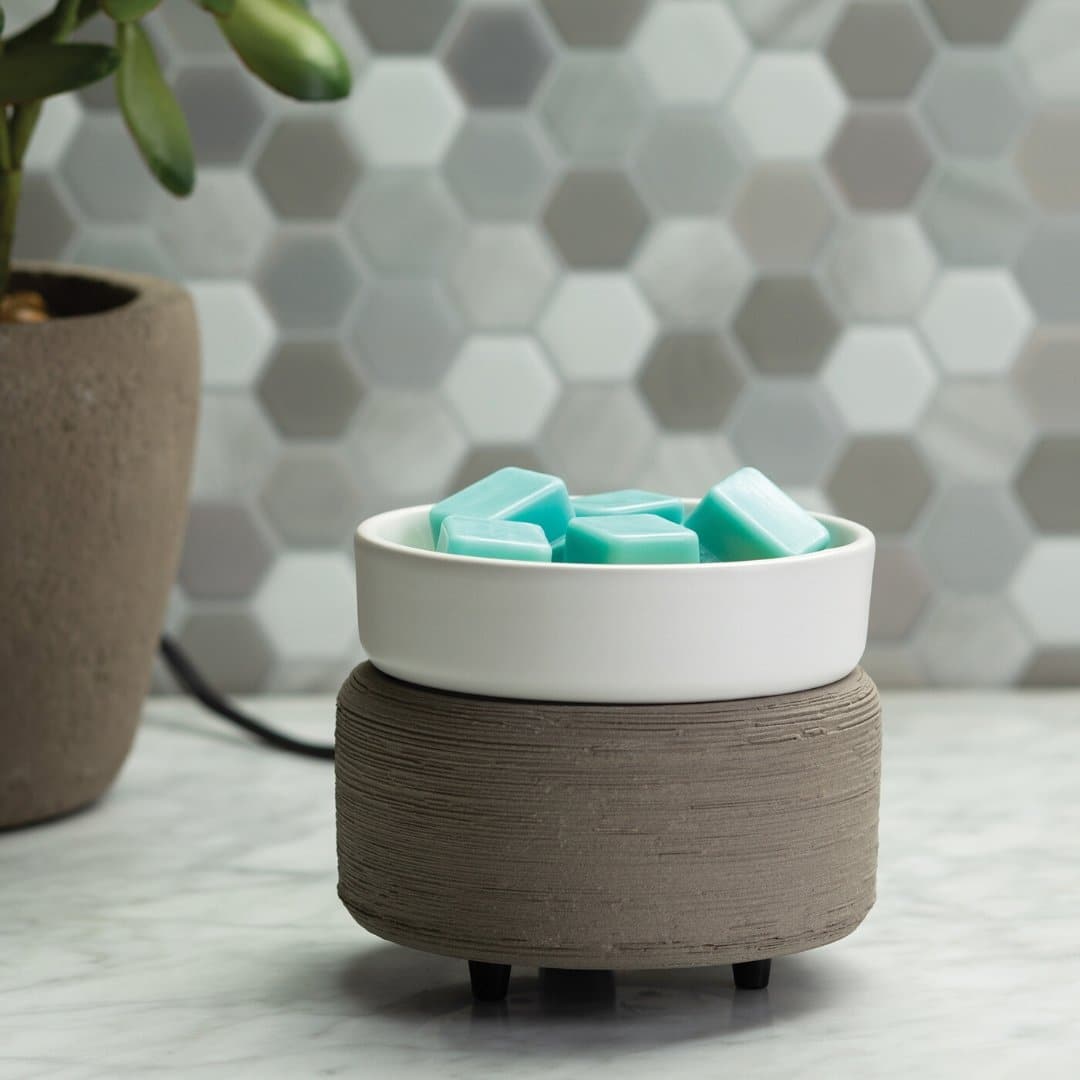 Two-in-one Candle Warmer in Concrete - HER Home Design Boutique